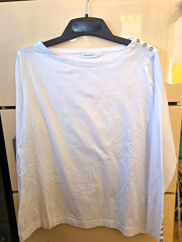Yessica damen longsleeve - longsleeve, weiß
