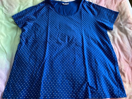 Shirt blau mit weißen - blau,