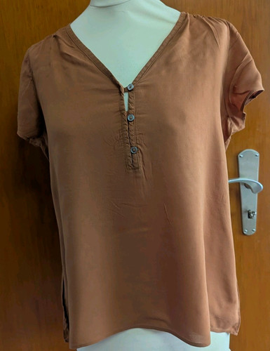 Damen blusenshirt rostbraun - blusenshirt,