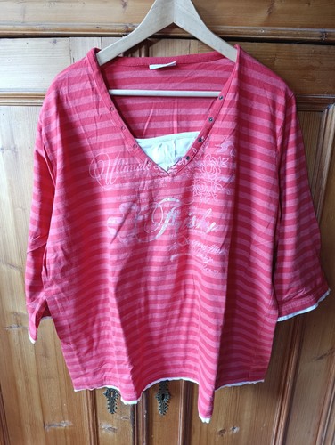 Damen shirt rot weiß - rot,