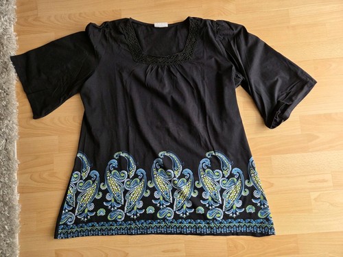 Yessica shirt schwarz mit - yessica,, t-shirt,schwarz